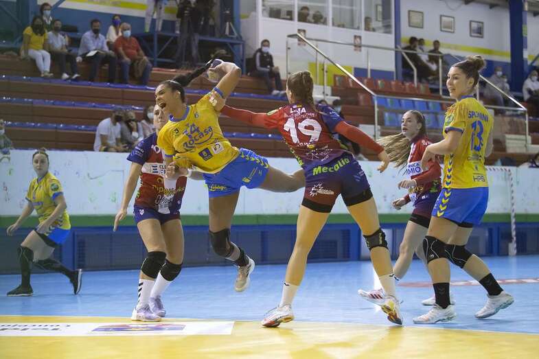 Imagen del partido de este miércoles en Telde/TA.